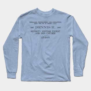 Dennis' Business Card (BW) Long Sleeve T-Shirt